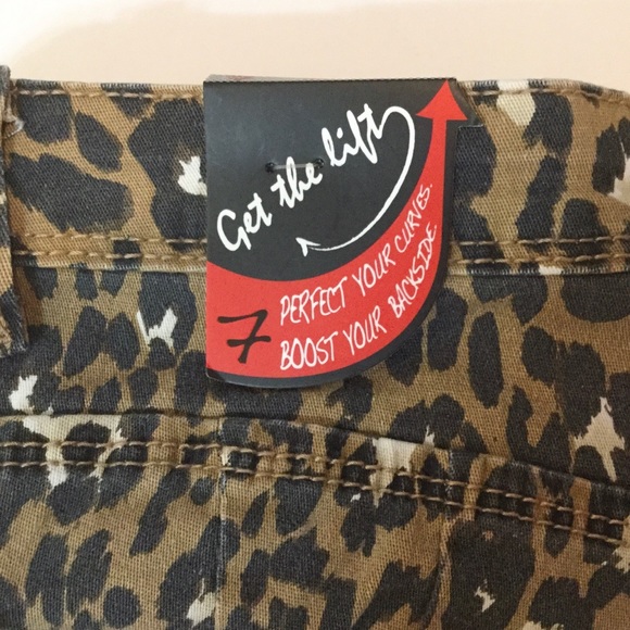 HOT KISS Leopard Print Jeans Pants Skinny Sz 7 NWT - Picture 7 of 8